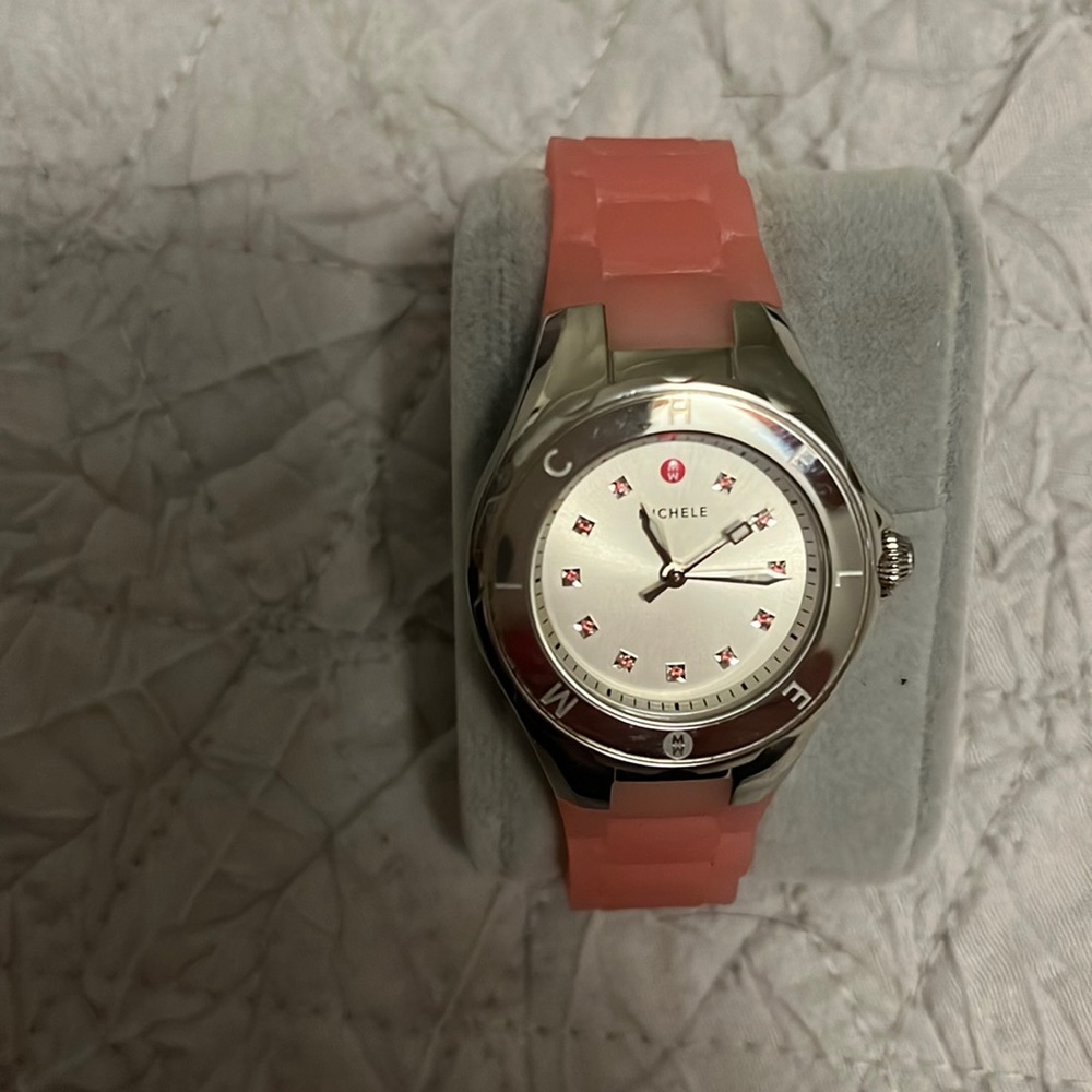 NWT Michele authentic Tahitian jelly Pink Watch